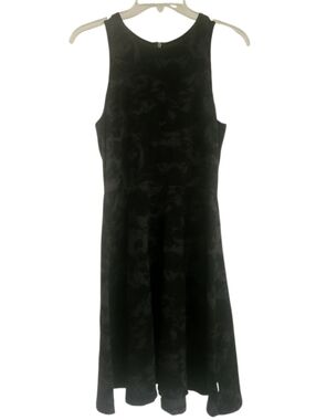 Classic Black & Gray Tie Dyr  Sleeveless A-Line Dress Sz Small